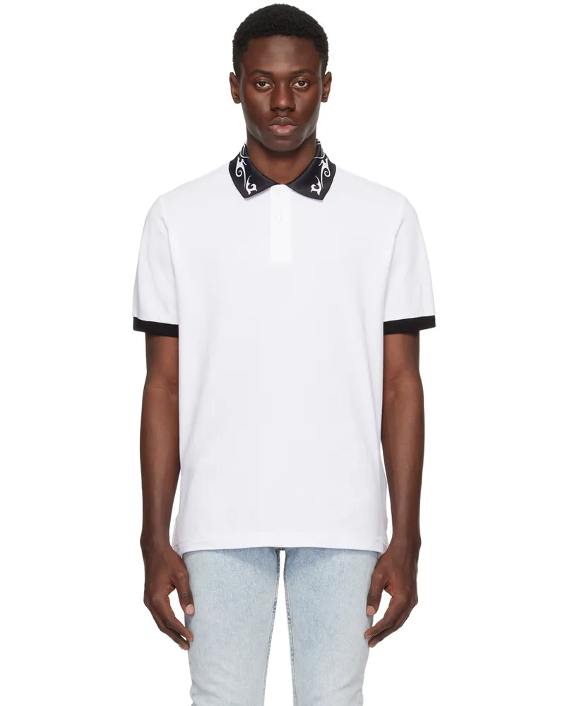 Versace Jeans White Printed Polo E003