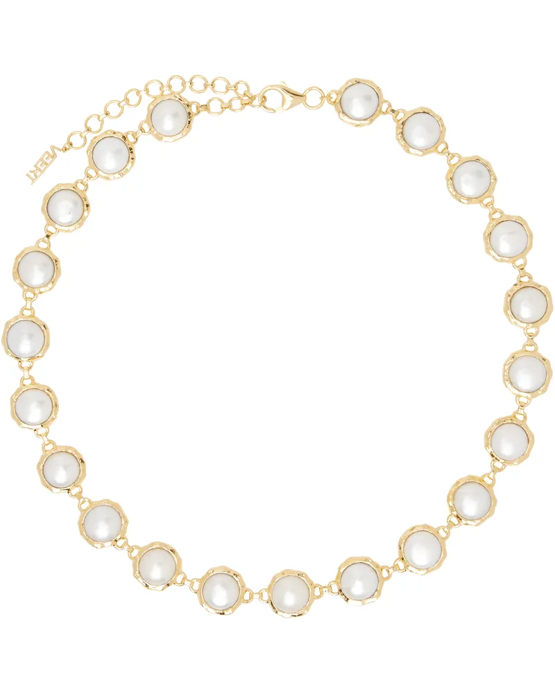 VEERT The Pearl Circle' Necklace Yellow