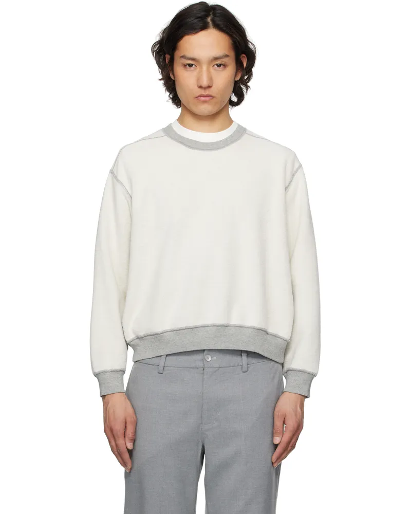 Lady White Co. Gray & White Mini Crewneck Reversible Sweatshirt Reverse