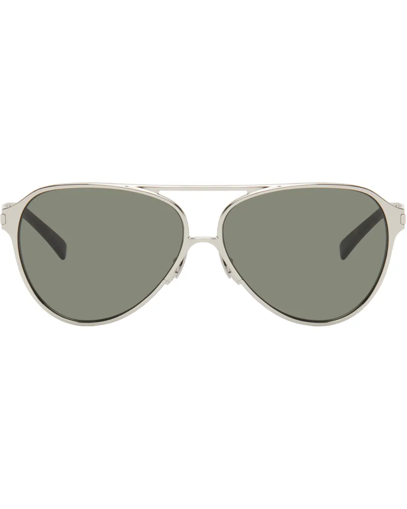 Saint Laurent Silver SL 734 Sunglasses Silver-silver-grey