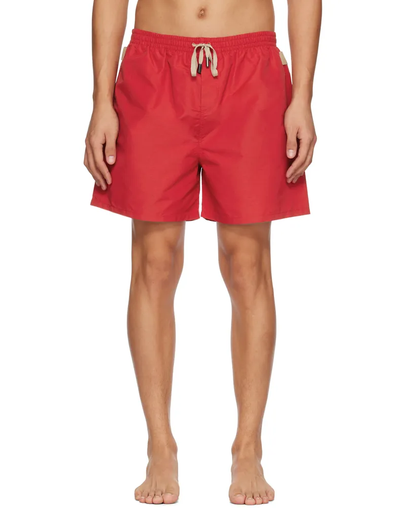 Jacquemus Red 'Le Maillot Praia' Swim Shorts 470