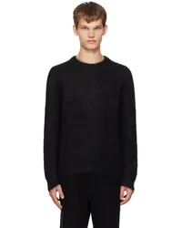 SOLID HOMME Black Crewneck Sweater 607b