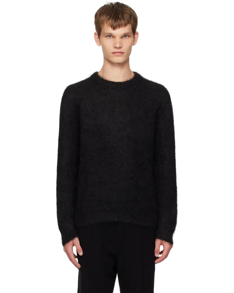 SOLID HOMME Black Crewneck Sweater 607b