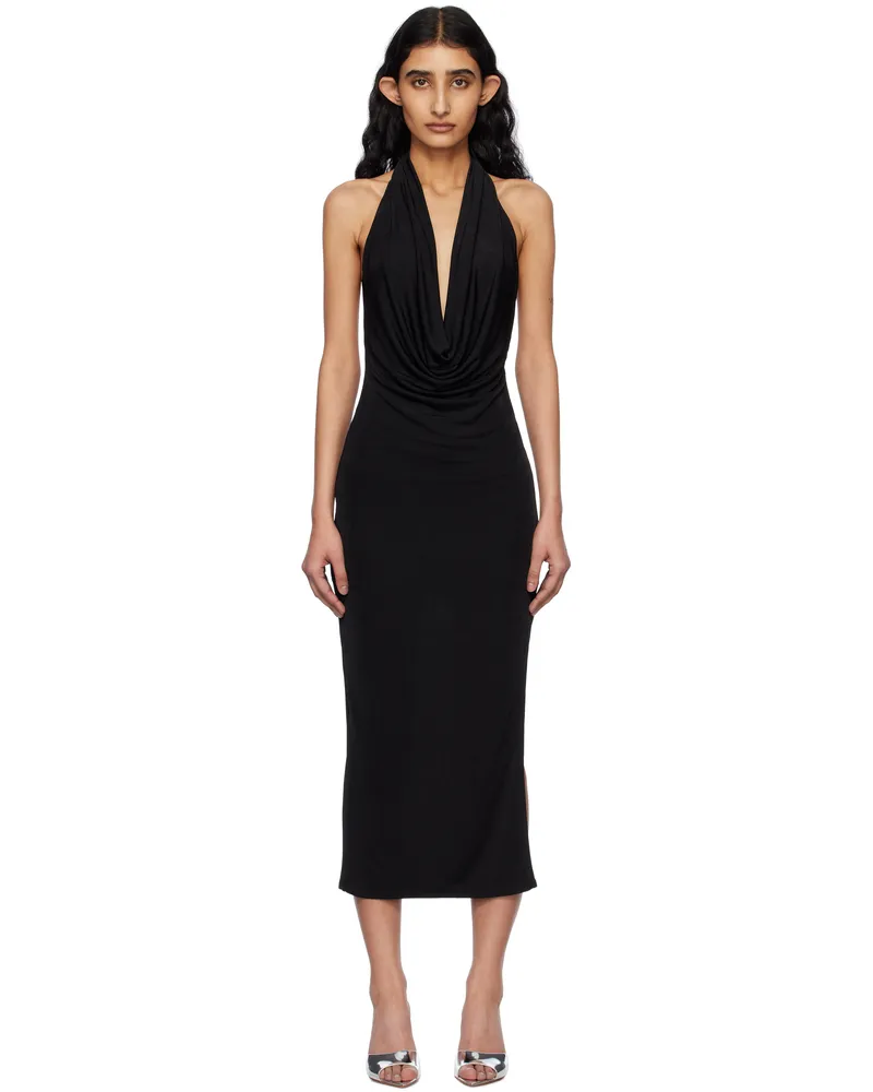 MISBHV Black Cowl Neck Maxi Dress Black