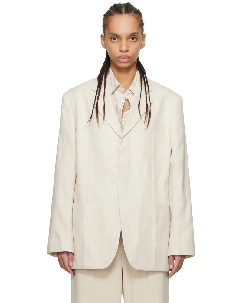 Jacquemus Beige Le Chouchou 'La veste d'Homme' Blazer 130
