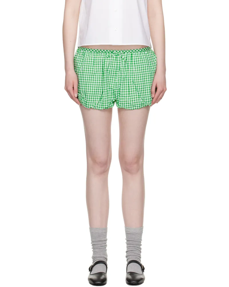 Sandy Liang Green Kayo Shorts Green