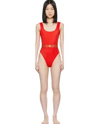 Versace Red Greca Border One-Piece Swimsuit A1203-red