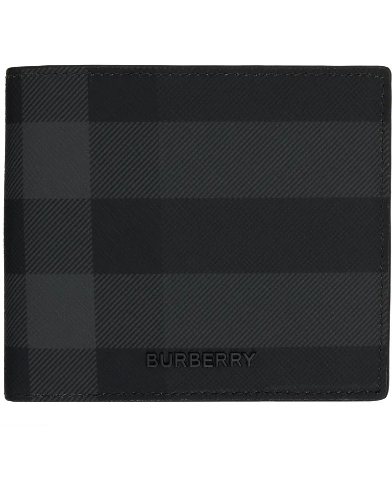 Burberry Black MS Regular Coin Bill Wallet Charcoal