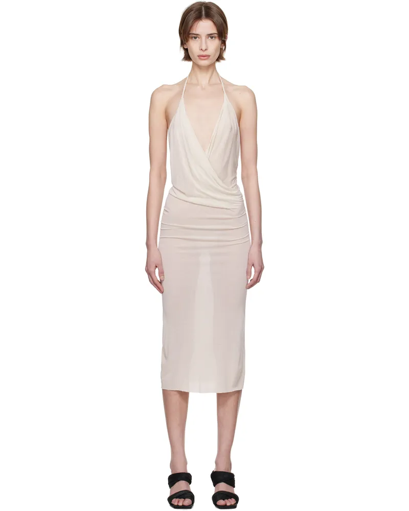 Rick Owens Off-White Hollywood Draped Dress 41