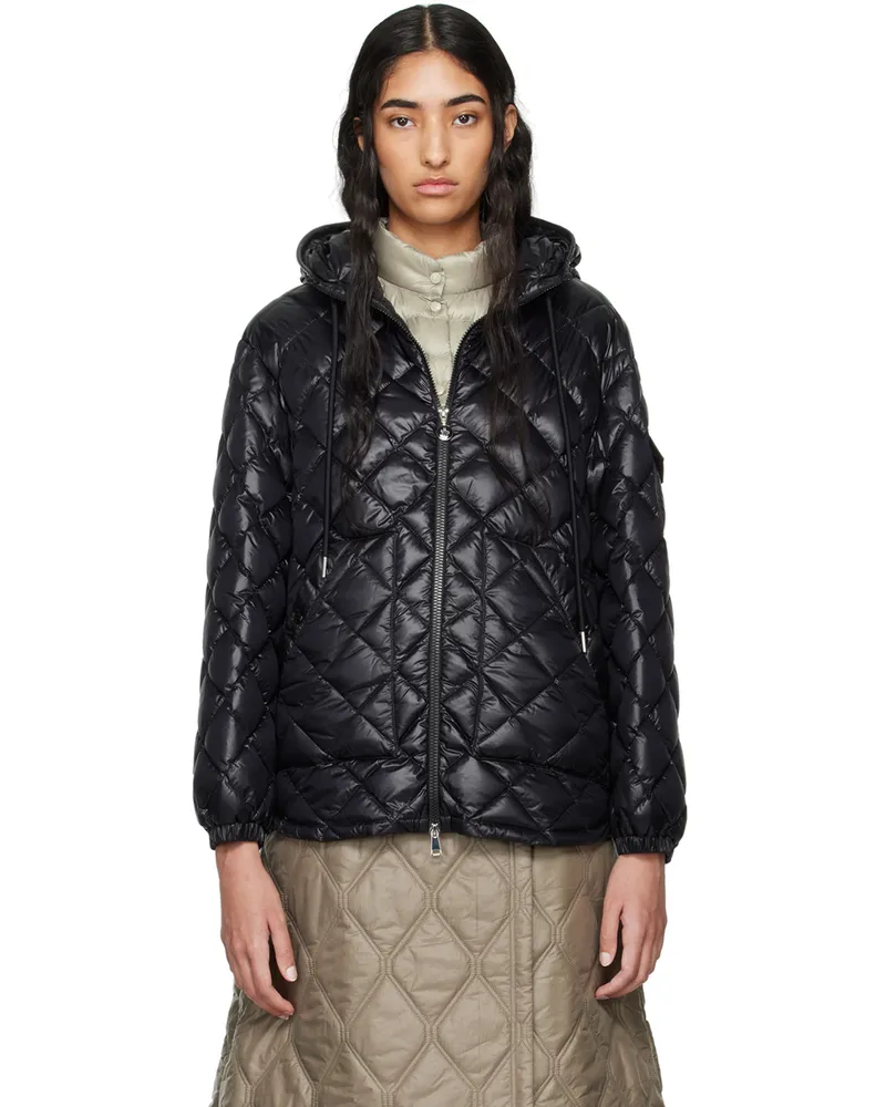 Moncler Black Hooded Down Jacket 999