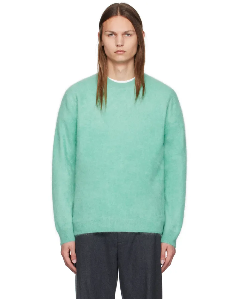 SOLID HOMME Green Crewneck Sweater 637m