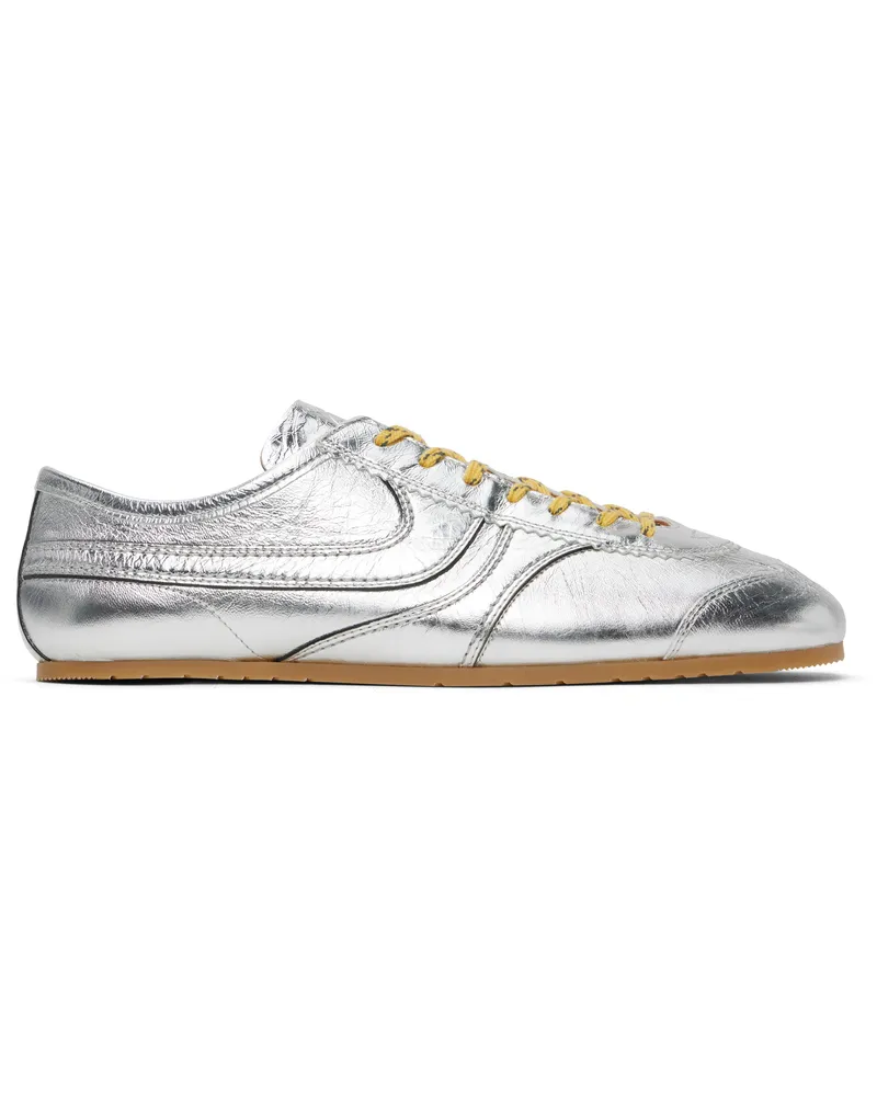Dries van Noten Silver Leather Sneakers 952