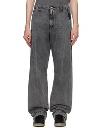 Maison Margiela Gray Straight Leg Jeans Black