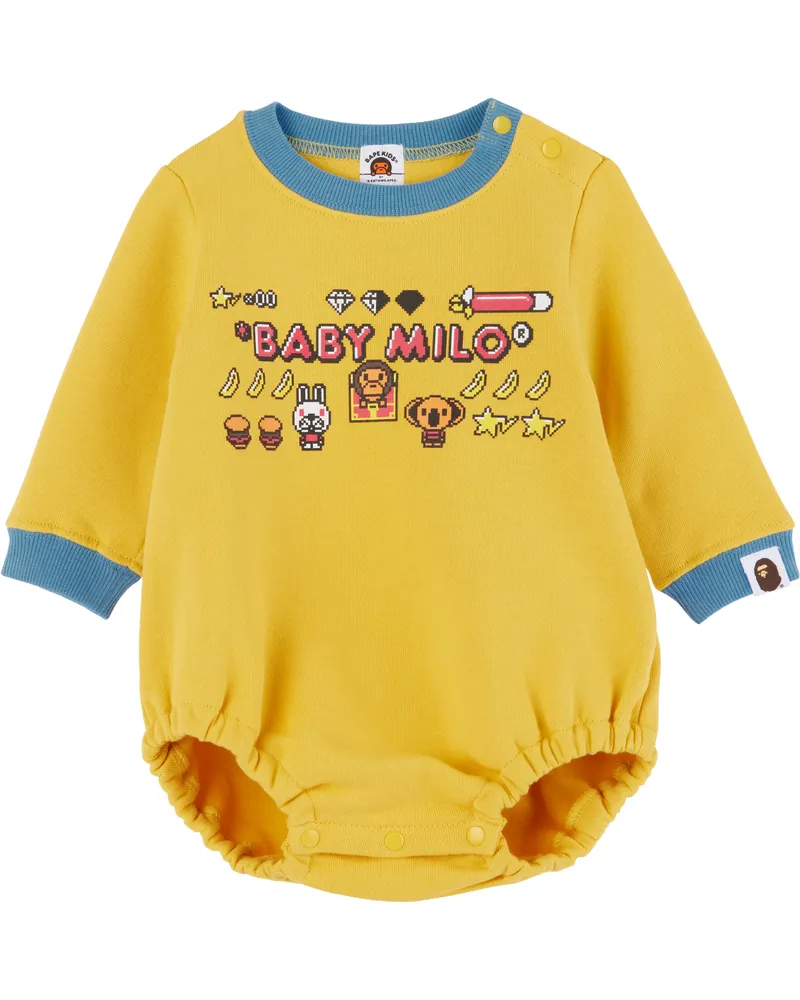 BAPE Baby Yellow Baby Milo Game Graphic Bodysuit Yel-yellow
