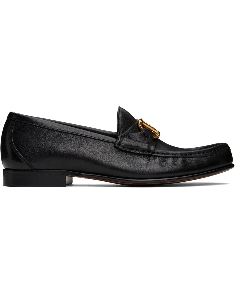 Valentino Garavani Black VLogo Signature Buffalo Loafers 0no