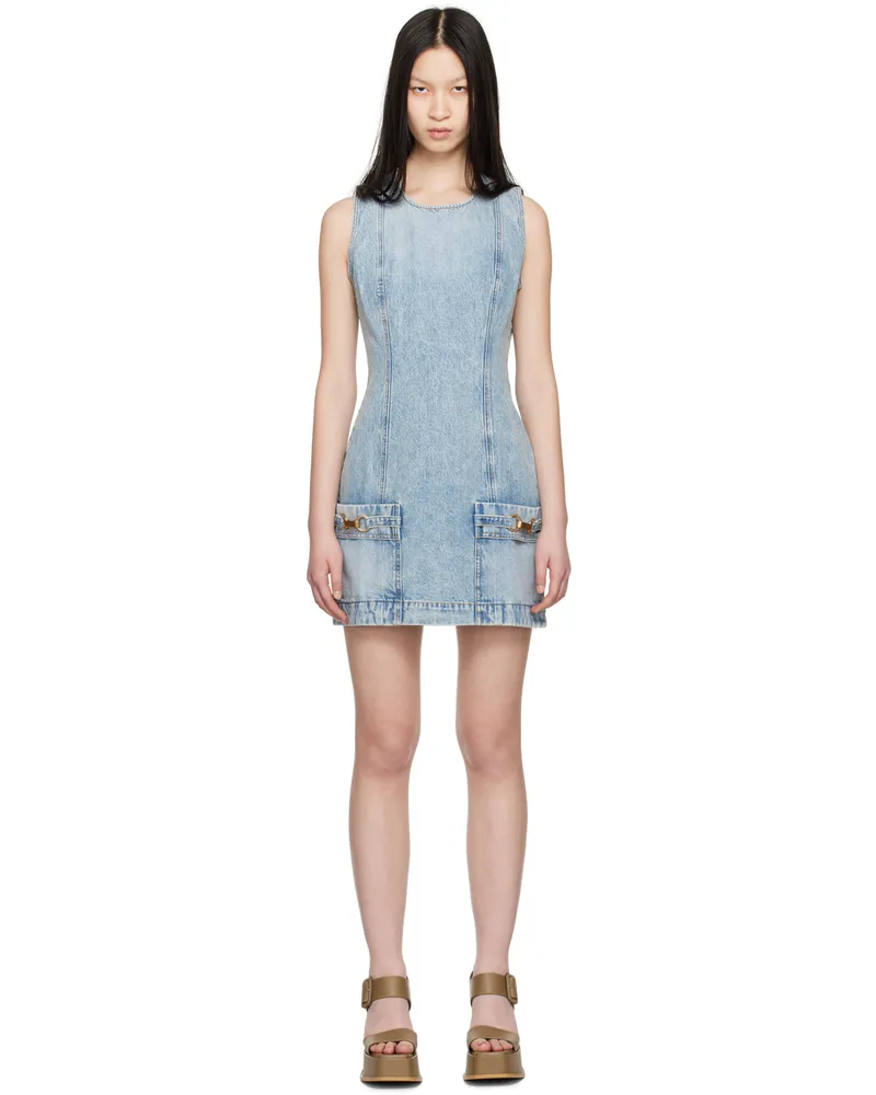 Stella McCartney Blue Faded Denim Minidress 4052