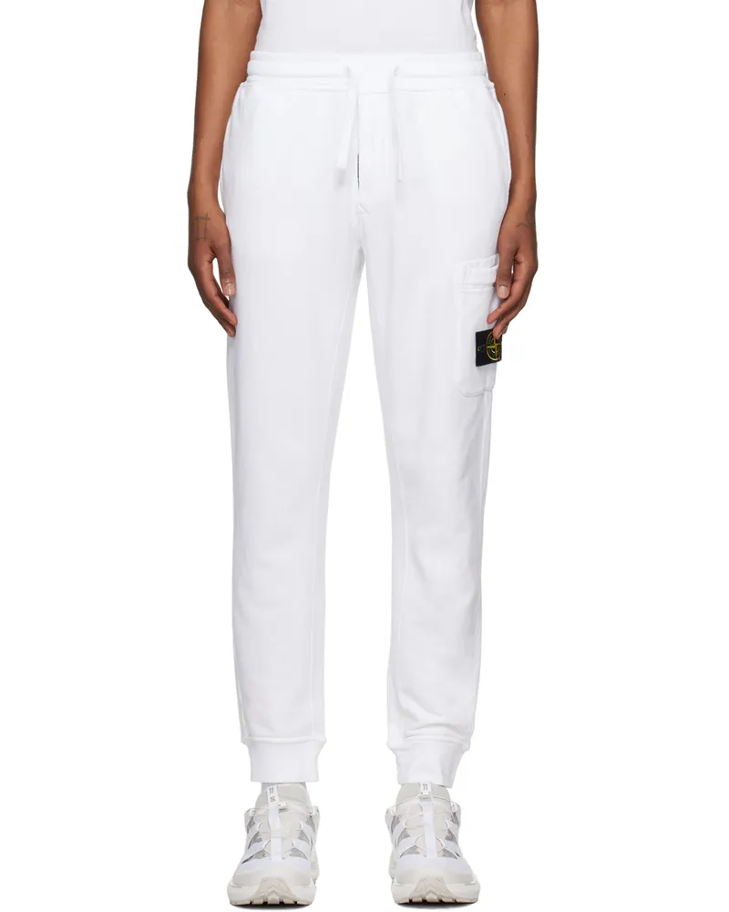 Stone Island White Patch Sweatpants A0001