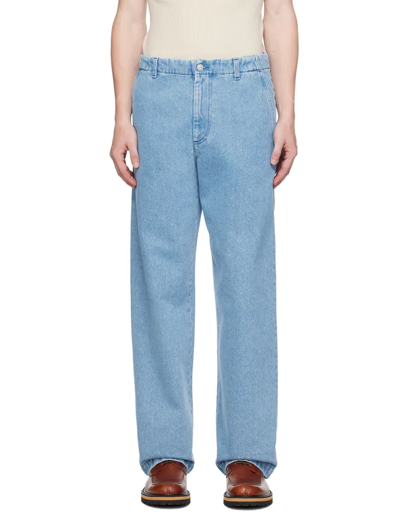 Dries van Noten Blue Straight-Leg Jeans 514
