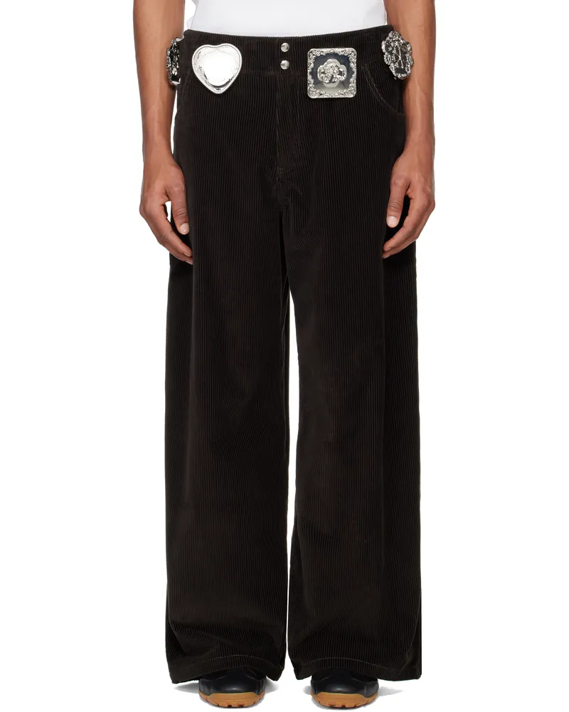 CHOPOVA LOWENA Green Beam Trousers Green