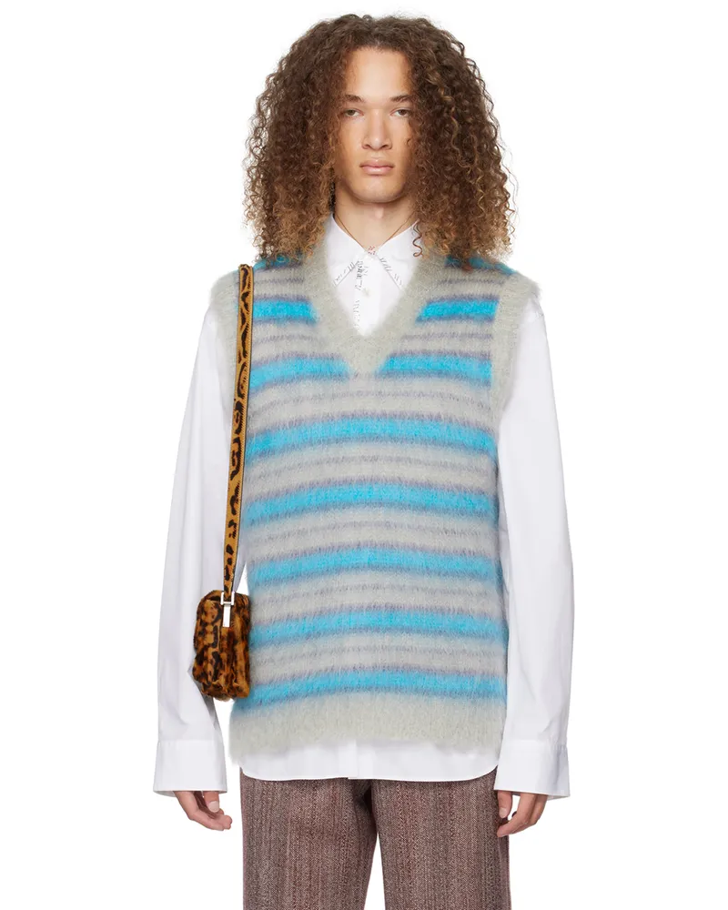 Marni Gray Striped Vest Rgntitanium