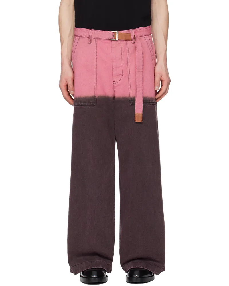 Sacai Purple & Pink Garment Dye Pants 301