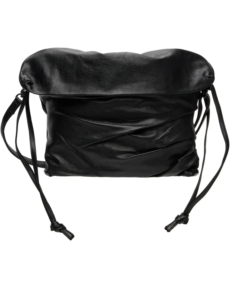 Yohji Yamamoto Black Drape Shoulder Bag 1