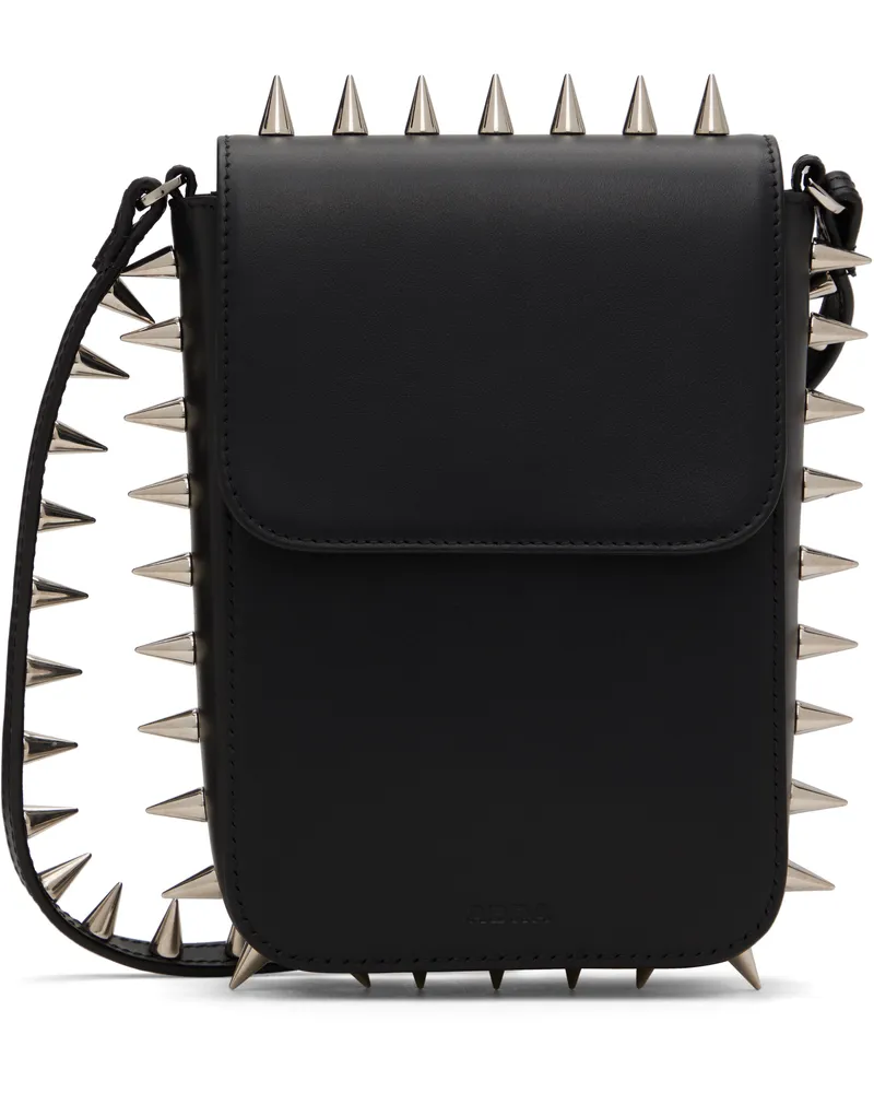 ABRA Black Spike Crossbody Pouch Black