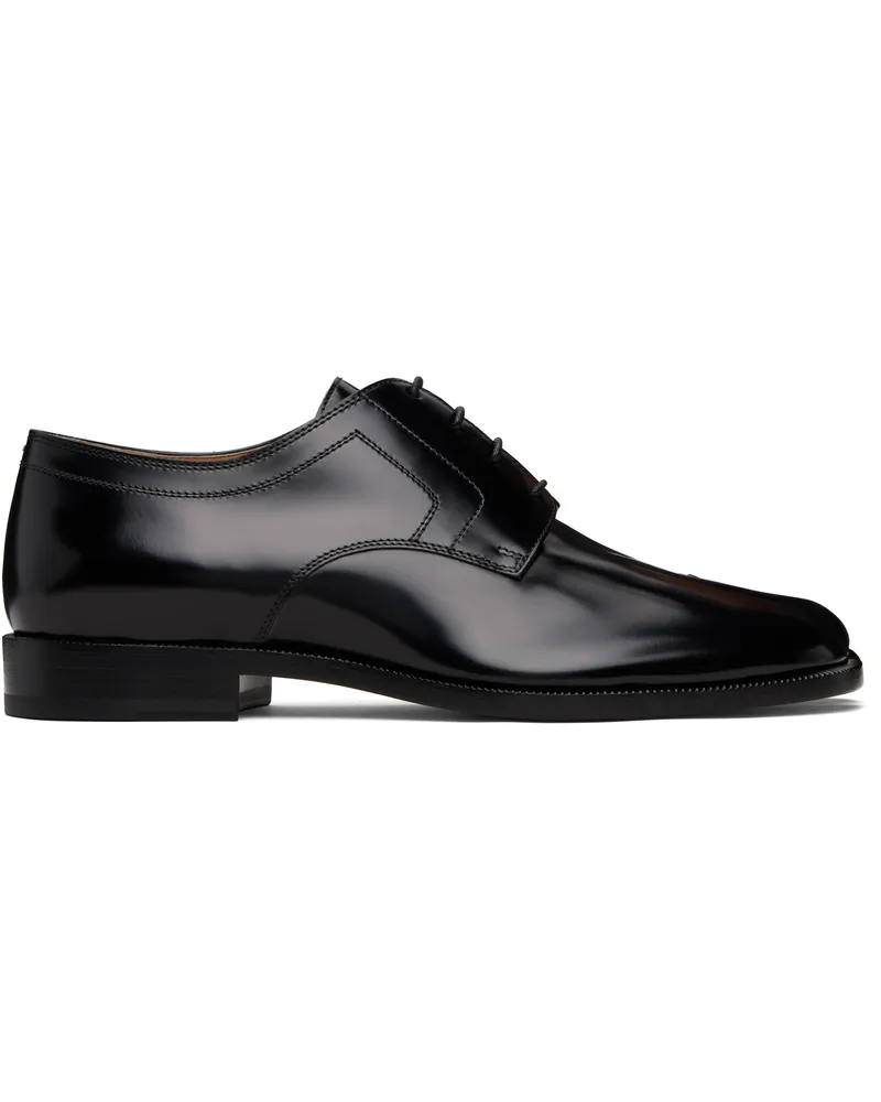 Maison Margiela Black Tabi Lace-Up Derbys H8396