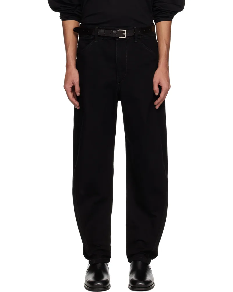 Christophe Lemaire Black Twisted Workwear Jeans Bk999