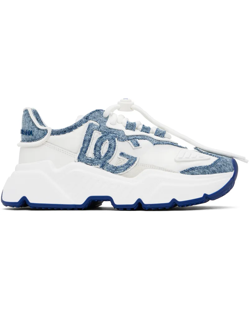 Dolce & Gabbana Blue & White Daymaster Sneakers 8s169
