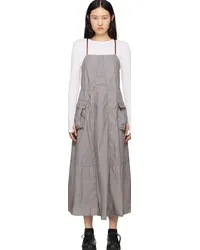 Our Legacy Gray Parachute Midi Dress Stone