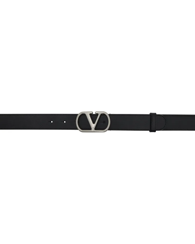 Valentino Garavani Black VLogo Signature Belt 0no