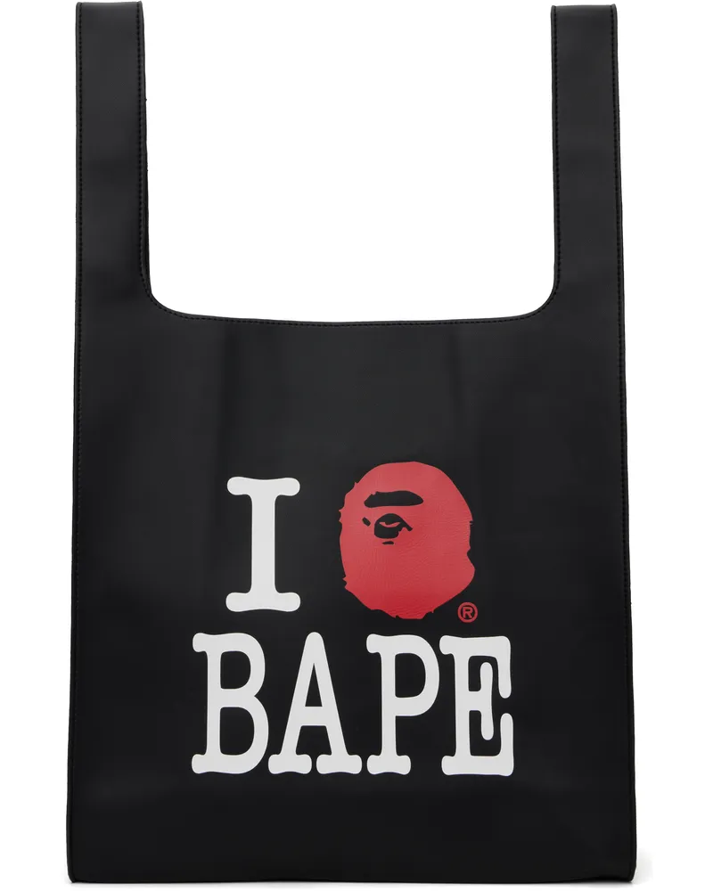 BAPE Black 'I Love BAPE' Tote Black