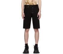 Black Upcycled Denim Shorts