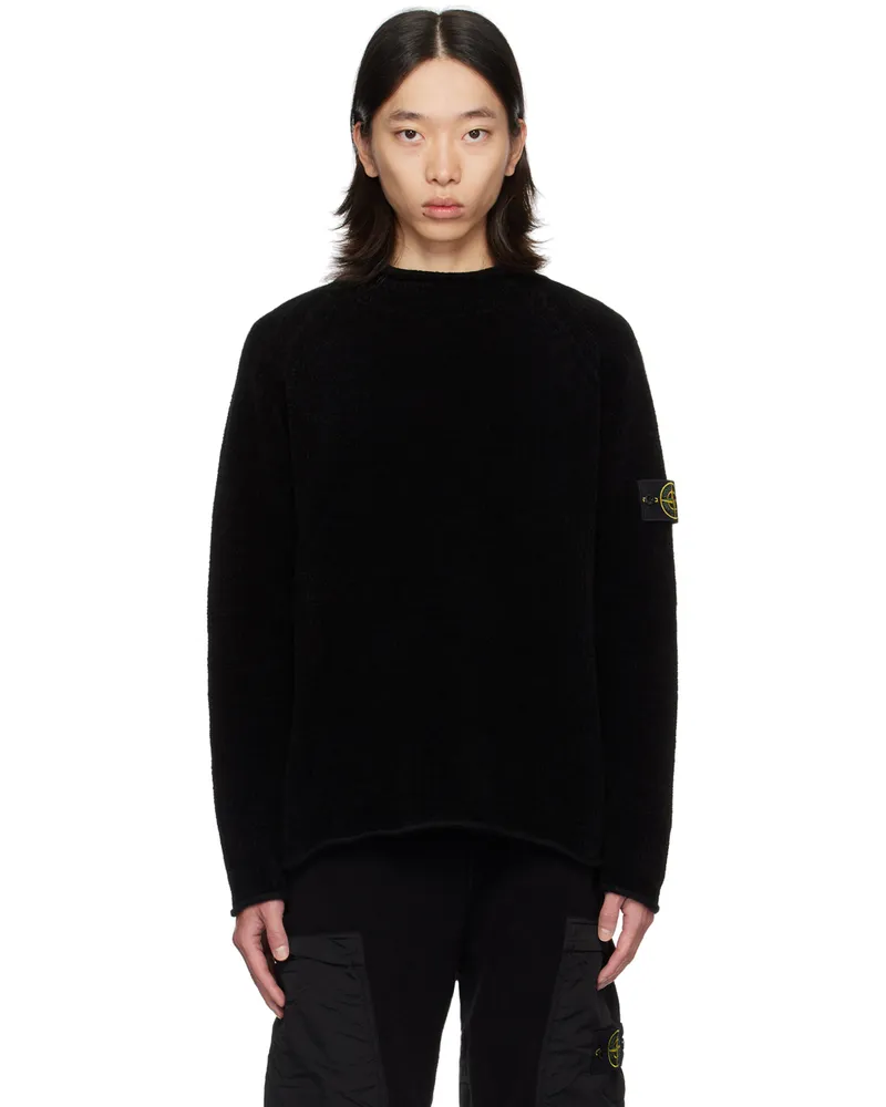 Stone Island Black Mock Neck Sweater V0029