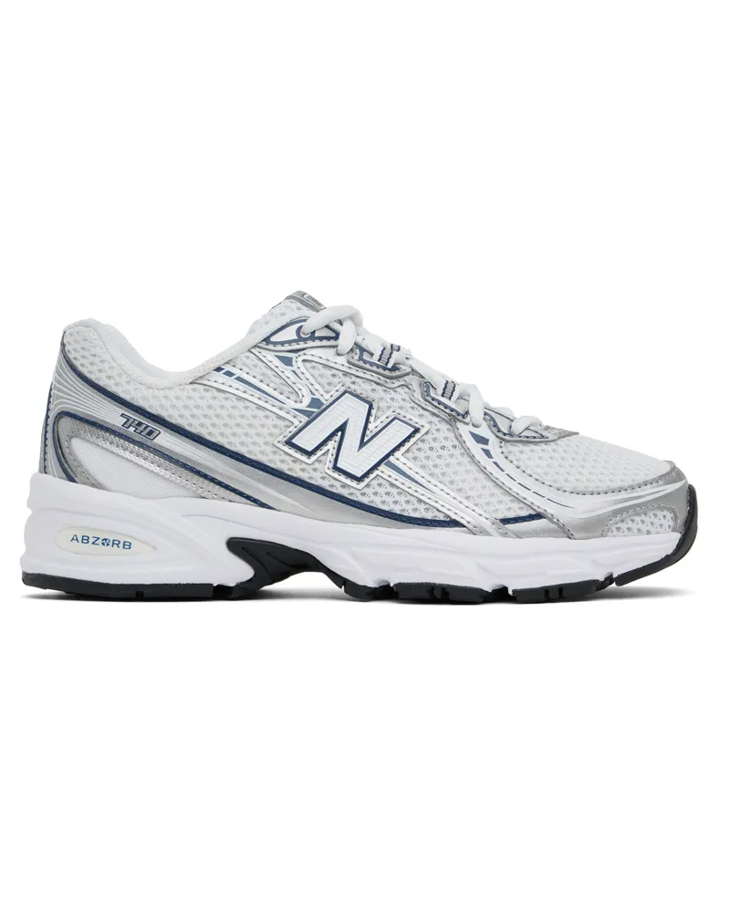 New Balance White & Silver 740 Sneakers Nb