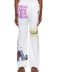 Marine Serre White Regenerated Graphic Sweatpants Whwhite