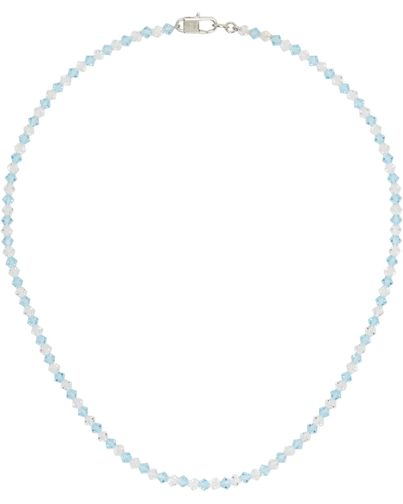 Hatton Labs White & Blue Shore Chain Necklace White