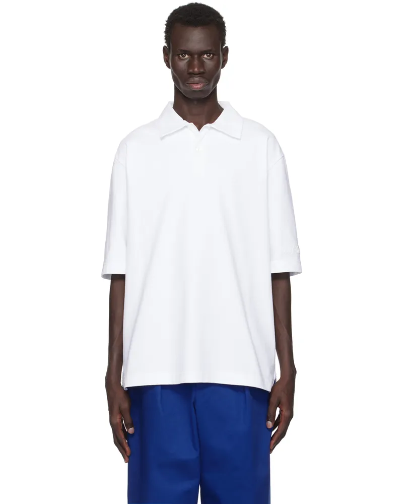 Marni White Oversized Polo 00w01