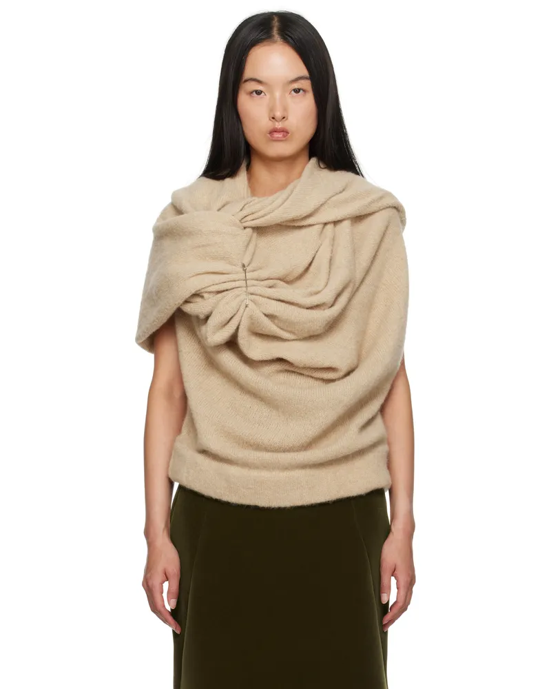 Dries van Noten Tan Alpaca Sweater 004