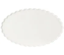 White Wave Oval Platter