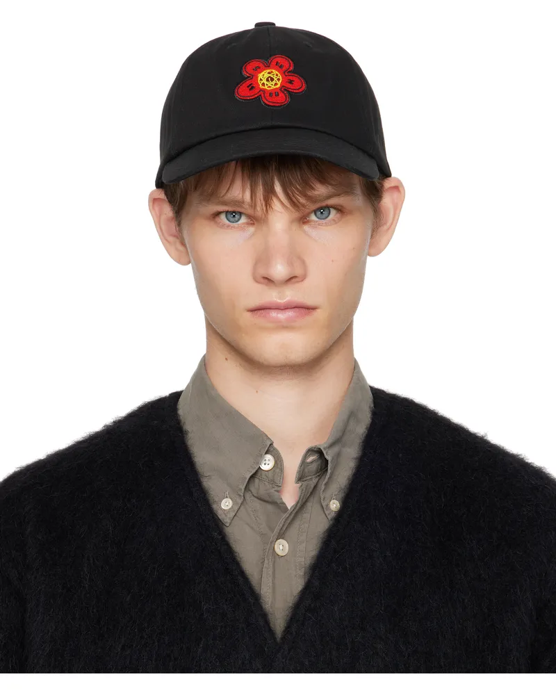 Kenzo Black Kenzo Paris Futura 2000 Edition Embroidered Cap Black