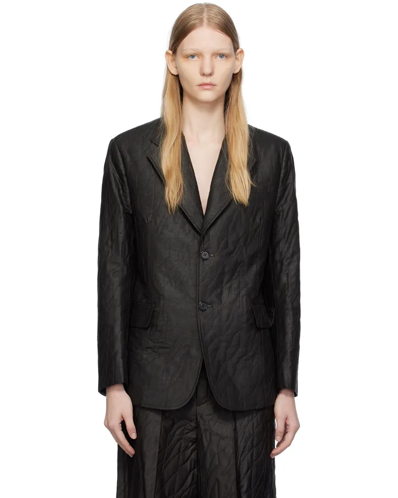 UMBER POSTPAST Brown Mud-Dyed Blazer Dark