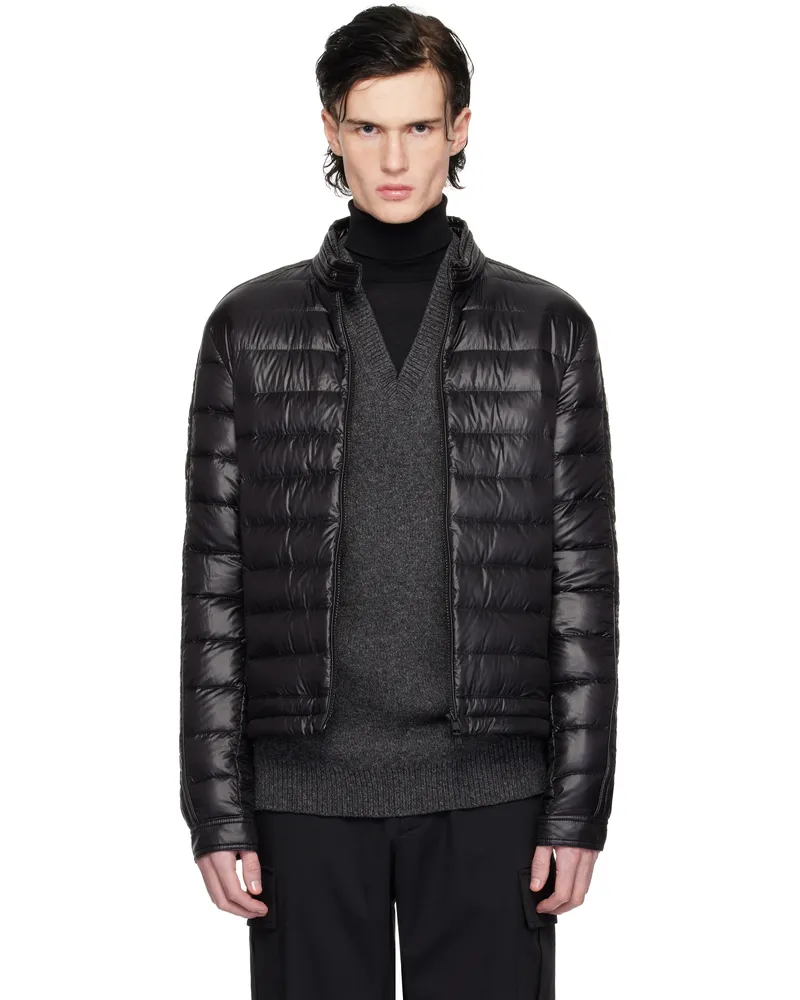 Moncler Black Jacobus Biker Down Jacket 999