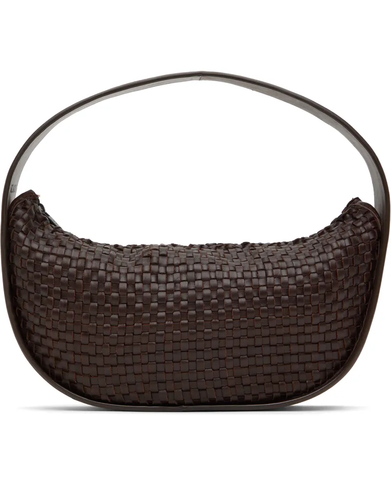 St. Agni Brown Woven Petit Arc Bag Chocolate