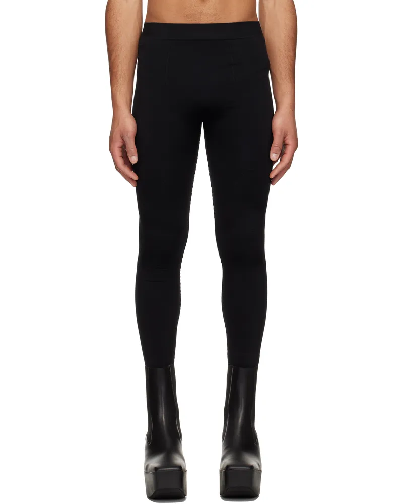 Rick Owens Black Hollywood Active Knit Leggings