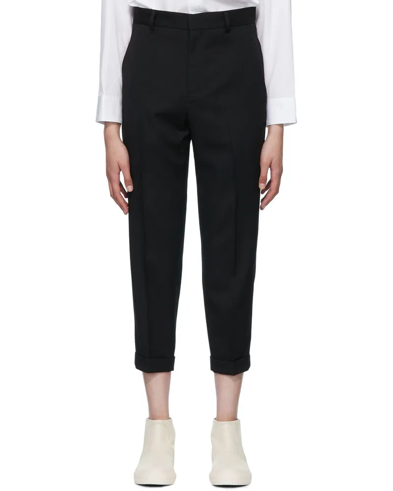 Yohji Yamamoto Black Tuck Trousers 2