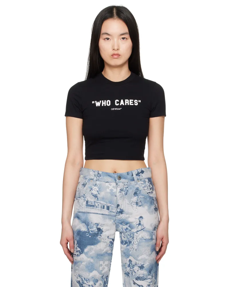 OFF-WHITE Black 'Who Cares' T-shirt Black