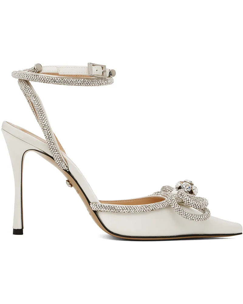 Mach & Mach White Double Bow High Heels White