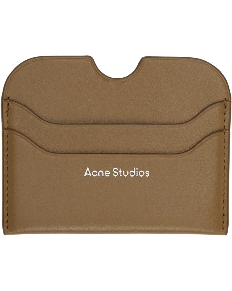 Acne Studios Brown Leather Card Holder 640